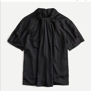 JCrew Satin mock neck blouse - Small